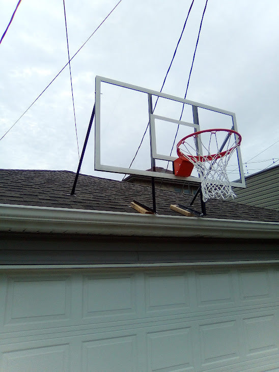 Roof Mounted Fixed Height Hoop Willy Unbreakable Backboard Kit